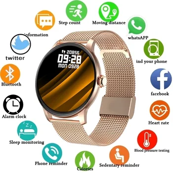 Модные женские часы, новые умные часы, женские часы для звонков по Bluetooth, женские умные часы, спортивные Фитнес-часы для Android IOS, лучшие