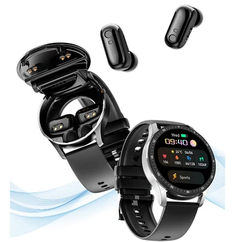 Монитор сердечного ритма смарт-часы X7 2 В 1 TWS Двойные наушники Bluetooth Call IP67 Водонепроницаемый спортивный фитнес-трекер