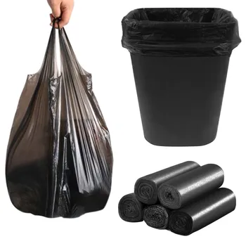 Мусорный мешок с непрерывным рулоном, Мусорное ведро, Мешки для мусора, Черные 5-рулонные Пластиковые пакеты, Кухонные Принадлежности, Инструменты, Мешок для мусора, Утолщенный