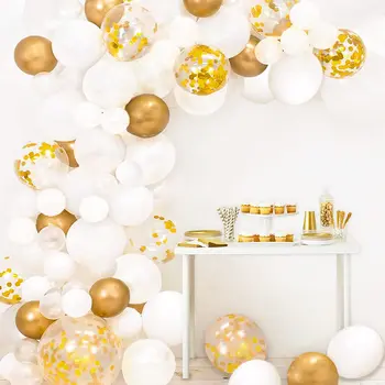 Набор гирлянд из воздушных шаров серии White с утолщением из натурального латекса для выпускного, детского душа, вечеринки по случаю дня рождения, годовщины свадьбы.