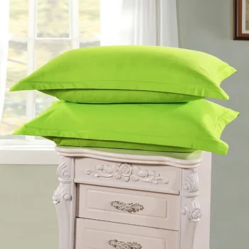 Наволочка из полиэстера зеленого цвета, лаконичный стиль, однотонная наволочка для спальни, 48 см * 74 см 50