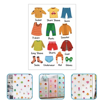 Наклейки для гардероба, Детские наклейки на стены, наклейки для сортировки одежды, этикетки для классификации одежды из ПВХ, одежда для детской одежды