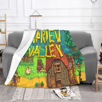 Одеяло для видеоигр Stardew Valley, Фланелевое, с дышащим принтом, супер Теплое, Покрывало для кровати, дивана, постельного белья.