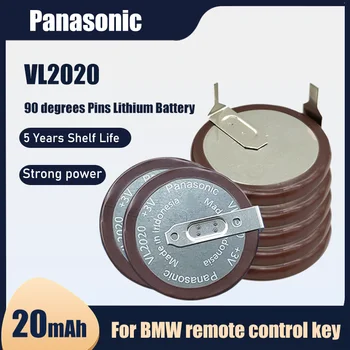 Оригинальные Литиевые Аккумуляторы Panasonic VL2020 2020 3V 20mAh С Ножками под углом 90 Градусов Для Часов BMW Car Key Calculator