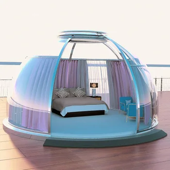 Открытый звездный пустой компьютерный пузырьковый домик мобильный прозрачный стеклянный домик палатка юрта ресторан солнечная комната