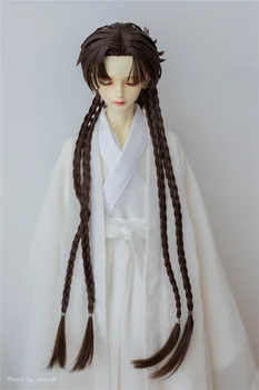 Парик BJD / SD, Молочный шелковый гель для укладки волос, Волчий хвост, Длинная коса 1/3, аксессуары для куклы