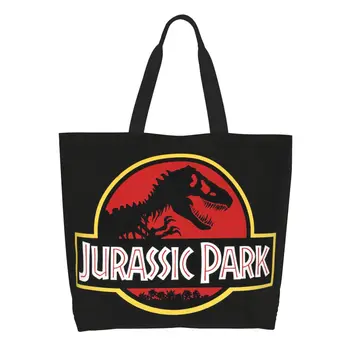 Парк Юрского периода Бакалейная сумка Женская Кавайная Научно-фантастический Динозавр Холщовые сумки через плечо для покупок Сумка большой емкости