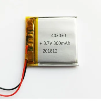 Перезаряжаемый литий-полимерно-ионный аккумулятор емкостью 300 мАч 403030 для ноутбука MP4, камеры, блока питания, GPS, электрических игрушек, умных часов