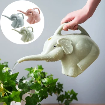Пластиковая лейка в виде слона объемом 2 л, чайник для распыления воды под давлением для садовых растений, полив газона во дворе, мультяшные инструменты для полива