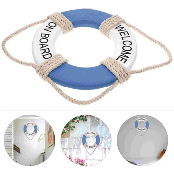 Подвесной спасательный круг Деревянное кольцо Настенный декор для дома Средиземноморский Подвесной Спасательный круг Морской стиль