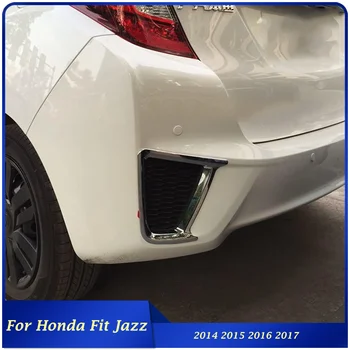 Подходит Для Honda Fit Jazz 2014 2015 2016 2017 Внешний Задний Бампер Противотуманная Фара Крышка Противотуманной Фары Рамка Наклейка