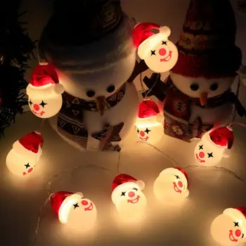 Праздничное освещение, рождественские светодиодные фонари в стиле Санта-Клауса, водонепроницаемые, подключаемые и заменяемые для домашнего декора, свадеб, вечеринок