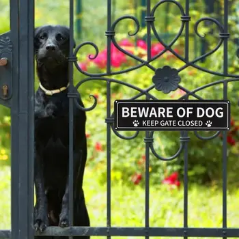 Предупреждающий знак о собаке, отпечаток лапы, предупреждающий знак о собаке, Прочный алюминиевый знак 