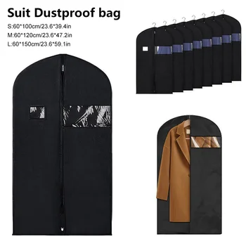 Пылезащитная защитная сумка для одежды, полностью закрытый чехол для одежды на молнии, сумки для одежды, подвесная прочная сумка для хранения одежды