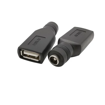 Разъем USB от 1/2 /5шт до 5,5x2,1 мм Разъем для зарядки от сети постоянного тока Разъем адаптера для преобразования интерфейса питания постоянного тока
