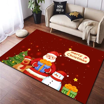 Санта Клаус Лось Рождественская Елка Снег Рыжий Человек Ковер спальня Гостиная Балкон Ванная Комната Кухня Подушка ковер ковер