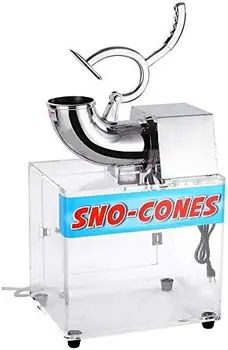 Сверхмощная машина для бритья льда Snow Cone Slush Margarita, 440 фунтов / ч, корпус из нержавеющей стали и акрила
