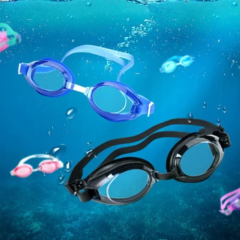 Силиконовые Удобные очки для плавания HD Для мужчин и женщин, Близорукость, Затычка для ушей в бассейне, Противотуманные линзы для ПК, защита от ультрафиолета, Водонепроницаемые очки для плавания