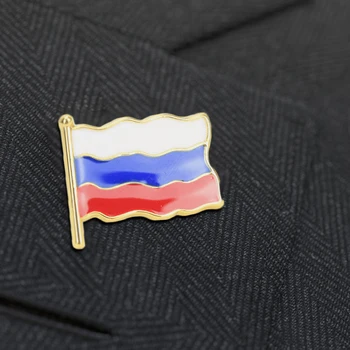Символ флага России Сувенирная одежда капля масла металлическая булавка
