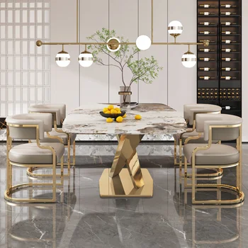 Скандинавские металлические обеденные стулья Кожаные дизайнерские Современные минималистичные обеденные стулья для гостиной Silla Comedor Кухонная мебель WZ50DC