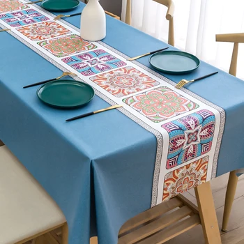 Скатерть для обеденного стола в этническом стиле, коврик для журнального столика в китайском стиле, прямоугольный квадратный стол