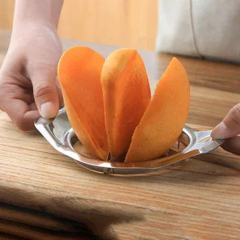 Слайсер для нарезки манго из нержавеющей стали, Косточка для удаления сердцевины Манго, сепаратор для нарезки фруктов и персиков, Кухонный гаджет, аксессуары для нарезки 1 шт.