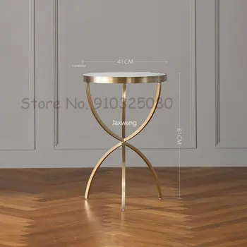 современный мраморный журнальный столик для гостиной небольшой квартиры, журнальный столик, бытовая мебель для гостиной, простые диванные приставные столики