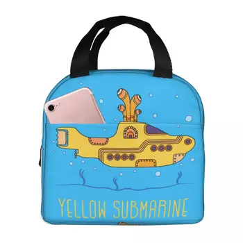 Сумка для ланча Beatle Submarine, портативная изолированная Оксфордская сумка-холодильник, термос для пикника, ланч-бокс для женщин и детей
