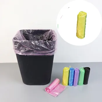Сумки Красочные прозрачные мешки для мусора Вкладыши для мусорного ведра в ванной Небольшие пластиковые пакеты для дома Офиса Простой мешок для мусора во дворе