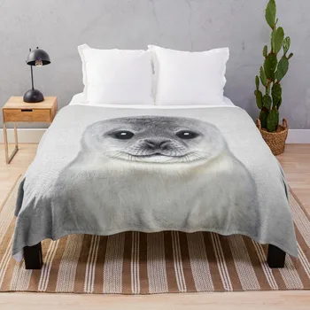 Тюлененок - Красочный плед, Индивидуальное подарочное туристическое одеяло