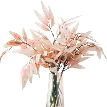 украшение дома 41 см Ветка бамбукового листа Искусственные цветы Свадебный Букет из искусственных цветов Розовая стена Аксессуары для дома