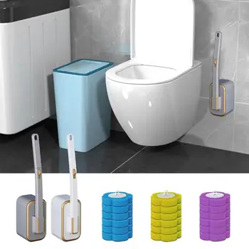 Универсальный многоразовый ершик для унитаза, Туалетные принадлежности для зеркал, палочка для чистки унитаза, аксессуары для ванной комнаты