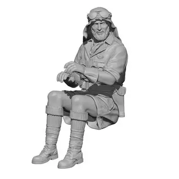 Фигурка из смолы 1/35 ГК, Британский солдат, комплект в разобранном виде и неокрашенный