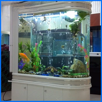 Экологический аквариум с крупноэкранными рыбками Bullet Аквариумный средний Ультра Белый фильтр со стеклянным дном