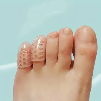 1 шт. силиконовый чехол для защиты пальцев ног, износостойкий, устойчивый к поту, дышащий, подходит для лечения волдырей на пальцах ног и боли