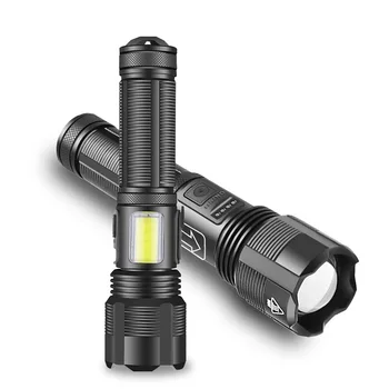 20 Вт Светодиодный фонарик с сильным светом высокой мощности для самообороны на открытом воздухе из алюминиевого сплава USB Перезаряжаемое освещение