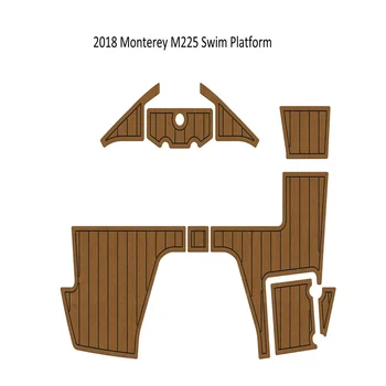 2018 Monterey M225 Swim Platfrom Step Pad Лодка EVA Пена Палубный Коврик Из Искусственного Тика С Подкладкой из Самоклеящегося материала SeaDek Gatorstep Style