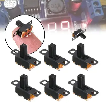 20шт Маленьких 3-контактных SPDT черных переключателей включения-выключения электрических компонентов