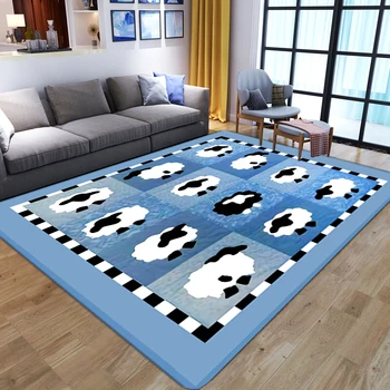 3D Мультяшные ковры с изображением овец и животных для гостиной, кухни, ванной, спальни, входной двери, противоскользящий коврик, домашний коврик для пола