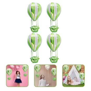 4 шт. Детские Свадебные фонарики, воздушные шары на День рождения, принадлежности для вечеринок, Алюминиевая пленка для детей