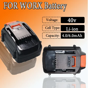 40 В WA3580 Литиевая Батарея для Worx 40 В 6000 мАч Батарея WG180 WG280 WG380 WG580 Замена Worx 40 В Литиевая Батарея