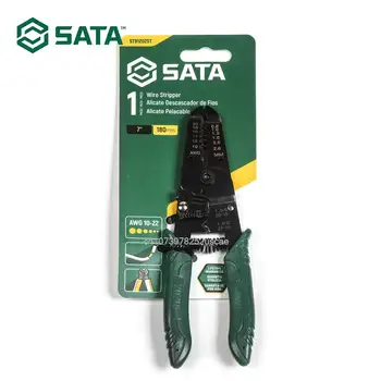 7-дюймовый инструмент для зачистки проводов SATA и плоскогубцы с зелеными наконечниками и точным штырем для зачистки проводов - 91202