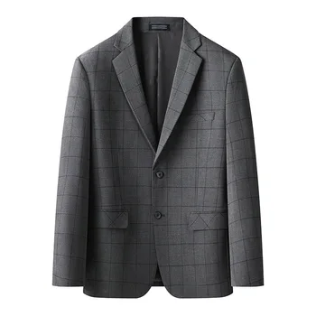 7694-T-Business slim профессиональная официальная одежда корейская версия серого повседневного мужского костюма