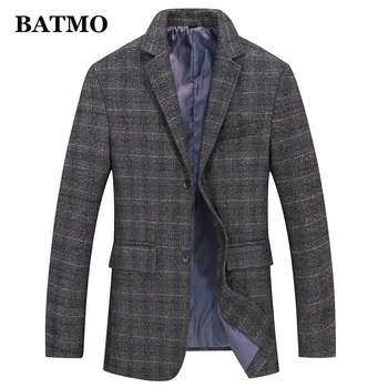 BATMO 2024 новое поступление, весенний повседневный блейзер в клетку, мужские куртки, большие размеры XXL-8XL 2026