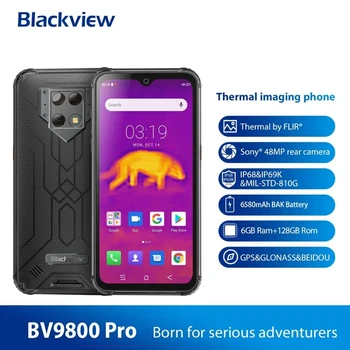 Blackview BV9800 Pro Тепловизионный Смартфон 6 ГБ 128 ГБ Беспроводная зарядка 6580 мАч 48 Мп Портативная Рация NFC Мобильный Телефон