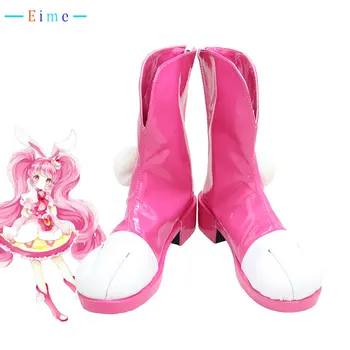 Game KiraKira Cure Whip Усами Ичика Обувь для косплея из искусственной кожи, Карнавальные ботинки на Хэллоуин, реквизит для косплея, изготовленный на заказ