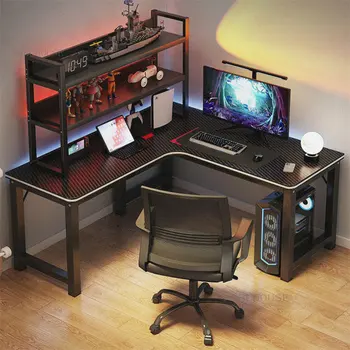 L-образные угловые игровые столы, Настольные компьютерные столы для офисной мебели, Домашняя спальня, студенческий письменный стол, учебный стол B