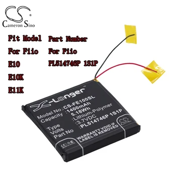 Аккумулятор усилителя Cameron Sino для Fiio E10 E10K E11K Номер детали PL514746P 1S1P