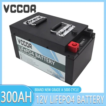 Аккумуляторная Батарея Lifepo4 Класса A Встроенная BMS 12V 300AH Литий-Железофосфатная Аккумуляторная Батарея Для Солнечного Инверторного Двигателя Гольф-Кара