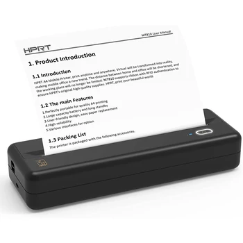 Беспроводной принтер Bluetooth, беспроводные портативные принтеры для путешествий, офиса, дома, перезаряжаемый принтер, совместимый с iOS Android
